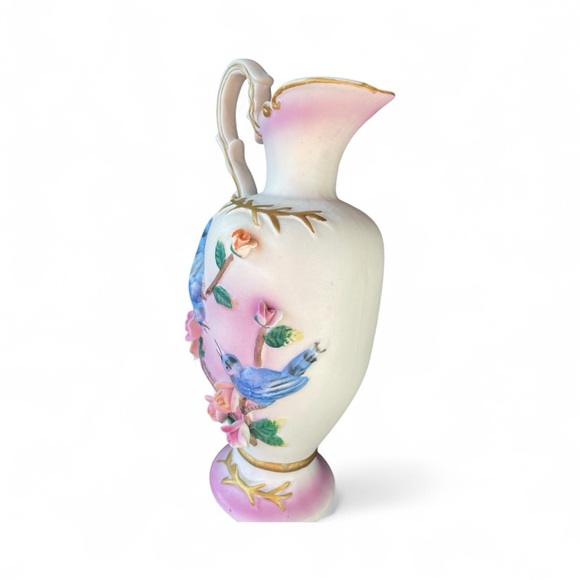 Porcelain vase with bisque finish, Capodimonte style, vintage, good condition - Picture 3 of 5